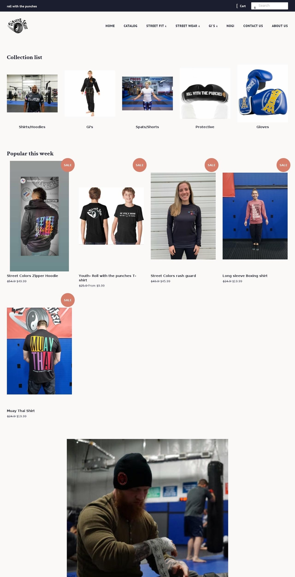 streetjitsustore.com — Shopify storefront screenshot