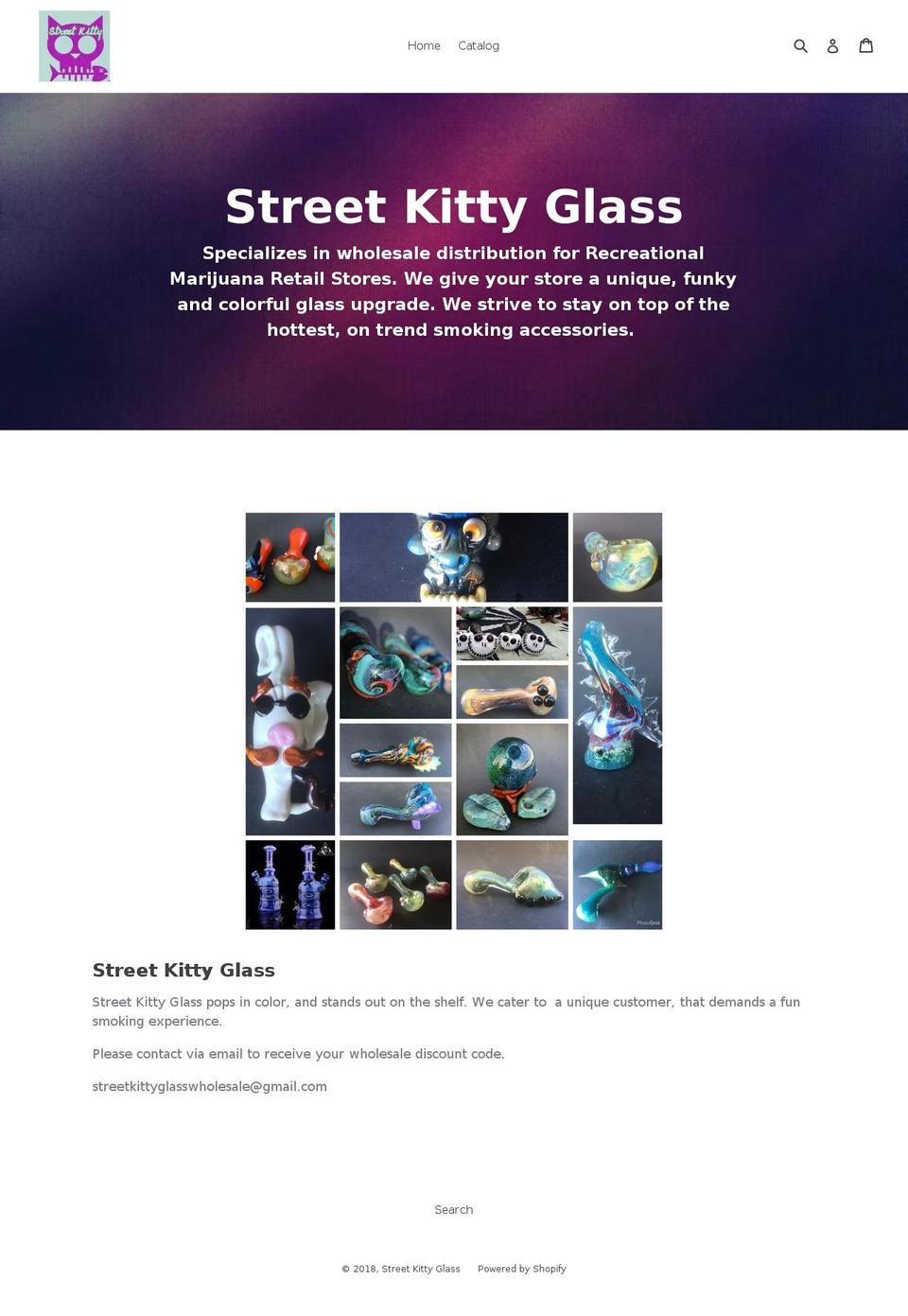 streetkittyglass.com shopify website screenshot