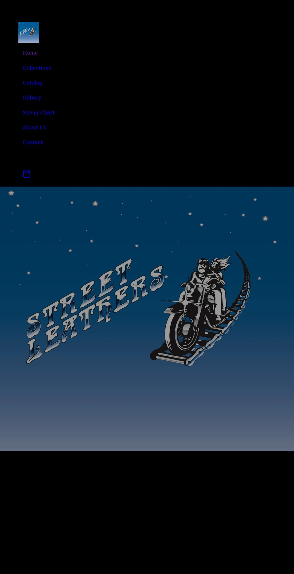 streetleathersmfg.com shopify website screenshot