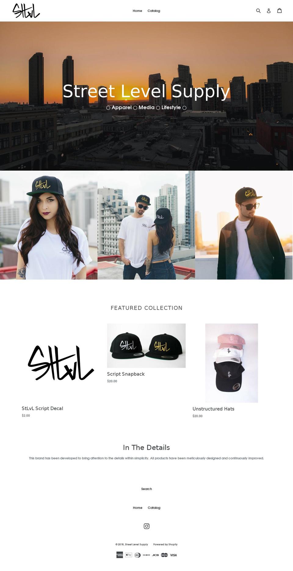 streetlevelsupply.com — Shopify storefront screenshot