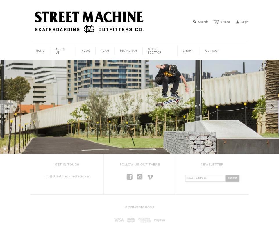 streetmachineskate.com shopify website screenshot