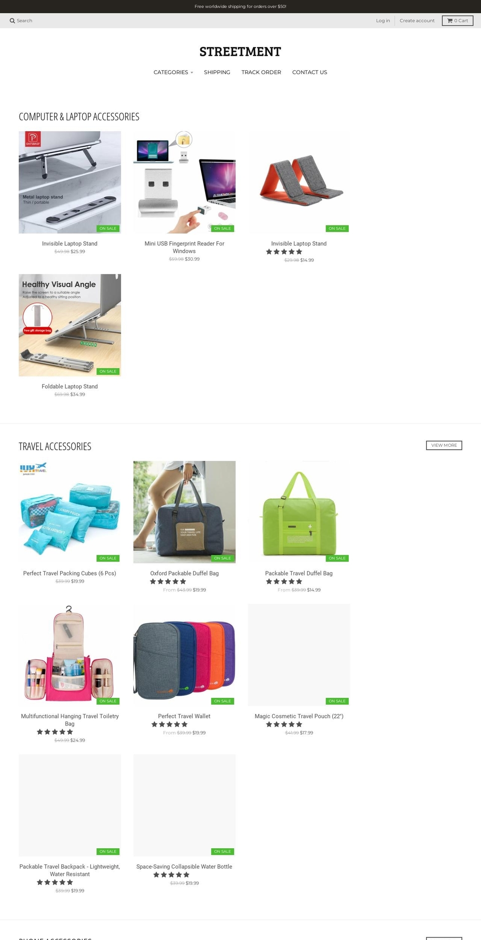 streetment.myshopify.com — Shopify storefront screenshot