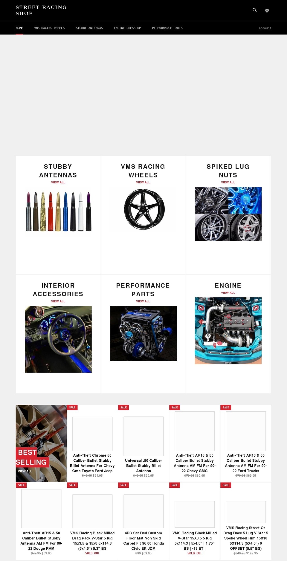 streetracing.shop shopify website screenshot