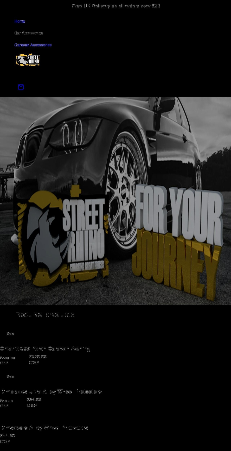 streetrhino.co.uk shopify website screenshot