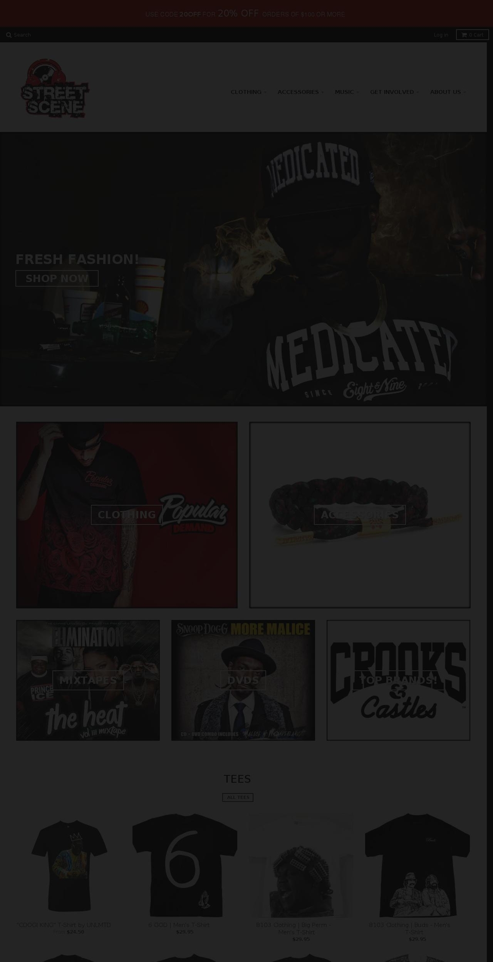 streetscene.com.au shopify website screenshot