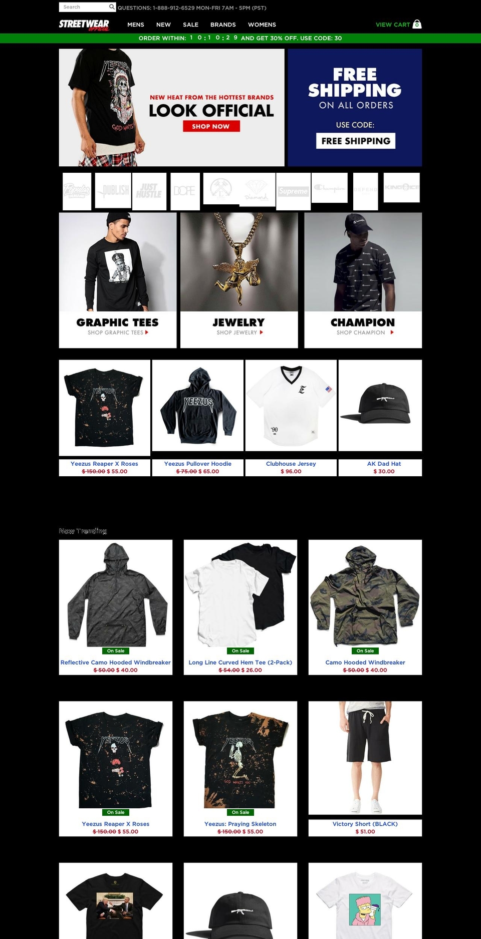 streetwearofficial.com shopify website screenshot