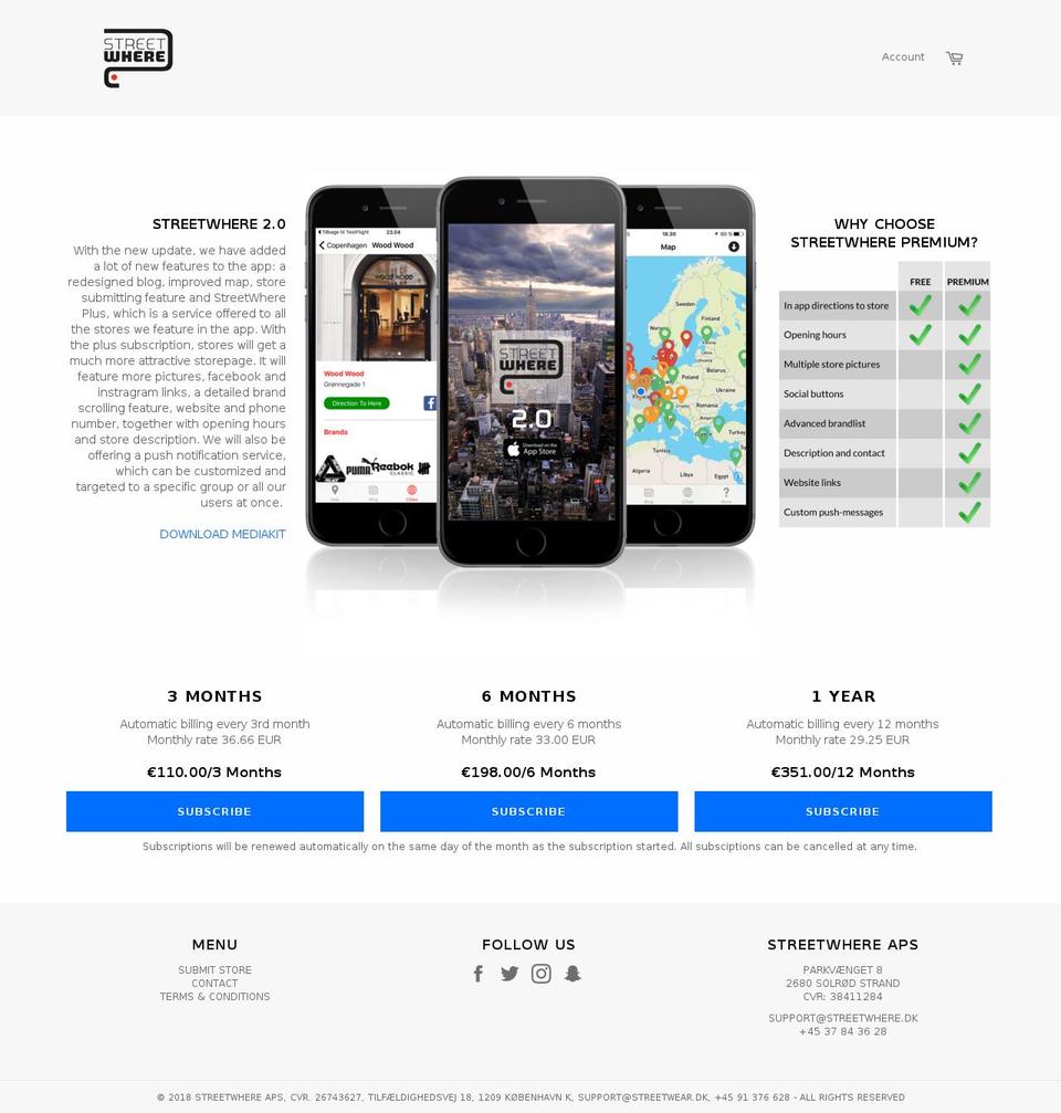 streetwhereplus.com — Shopify storefront screenshot