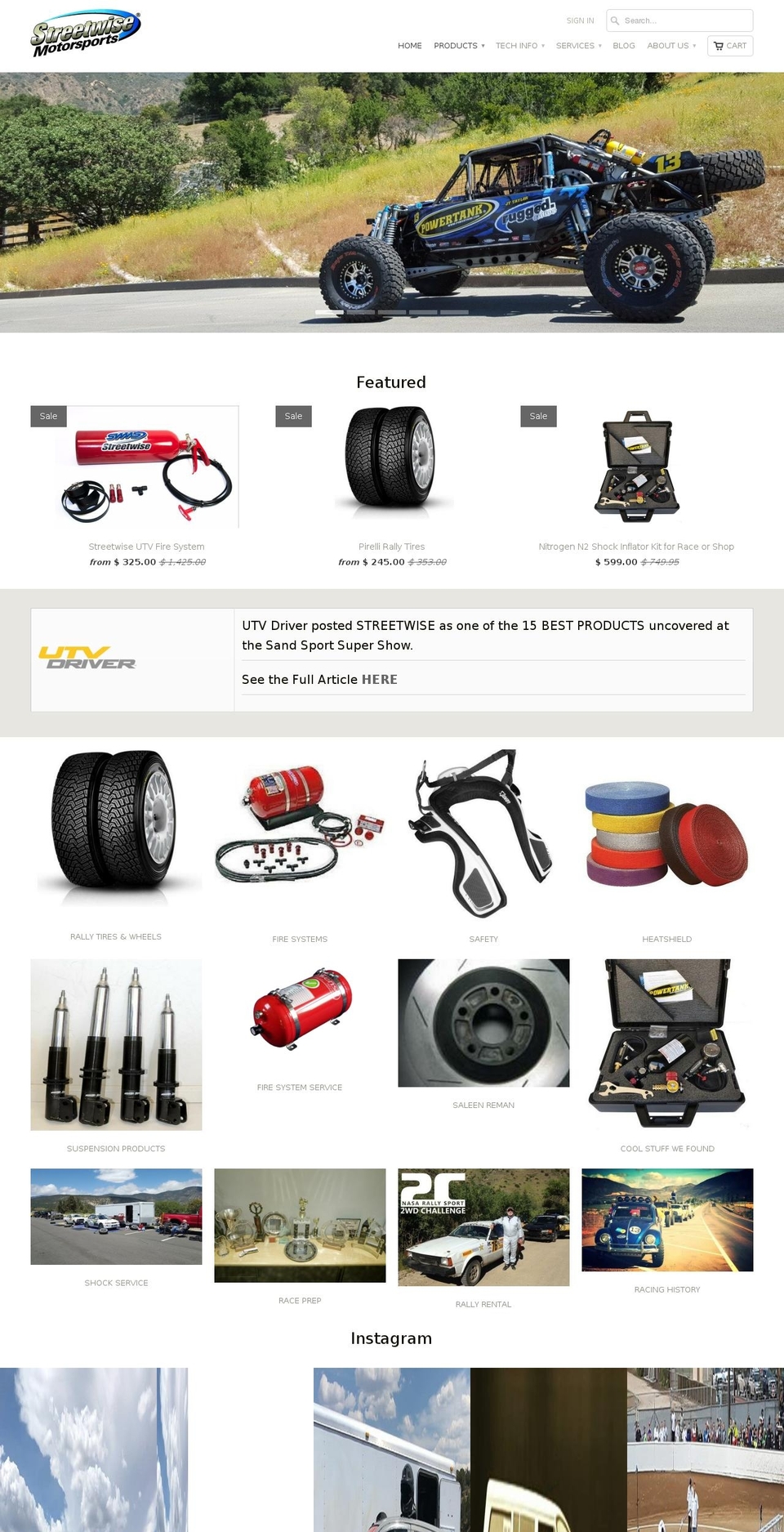 streetwiseracing.com — Shopify storefront screenshot