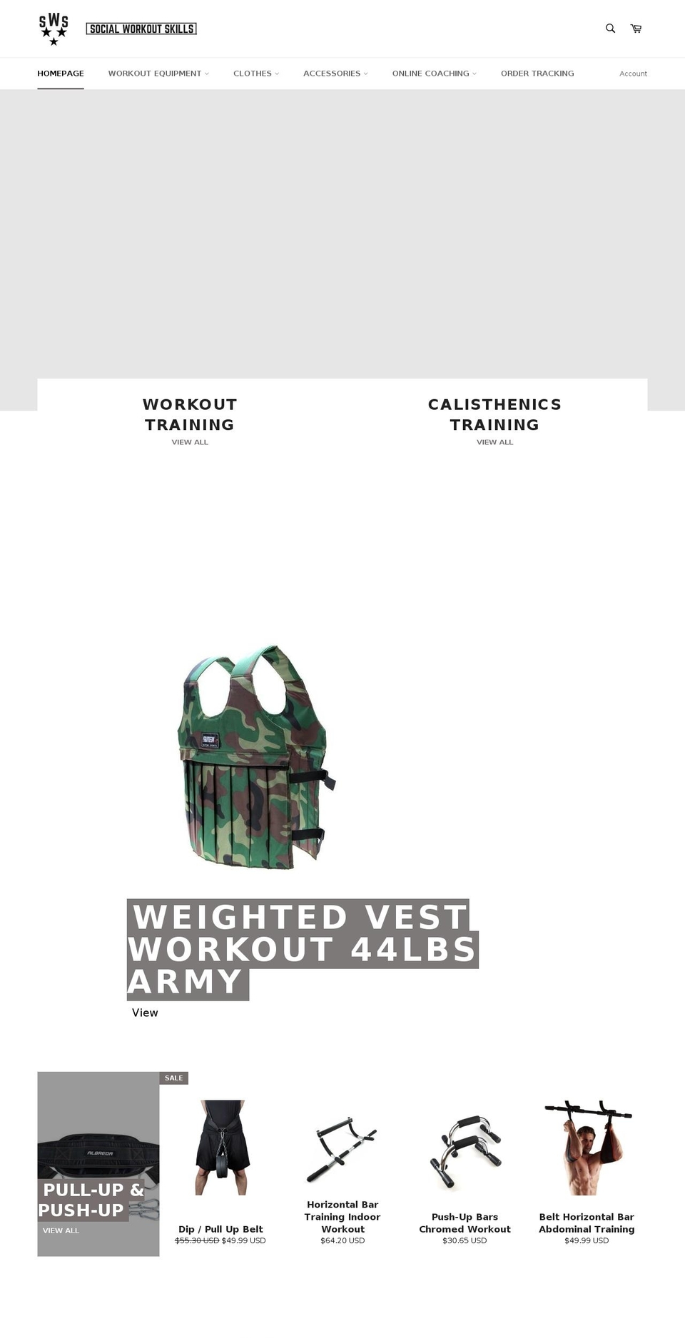 streetworkoutstore.com shopify website screenshot