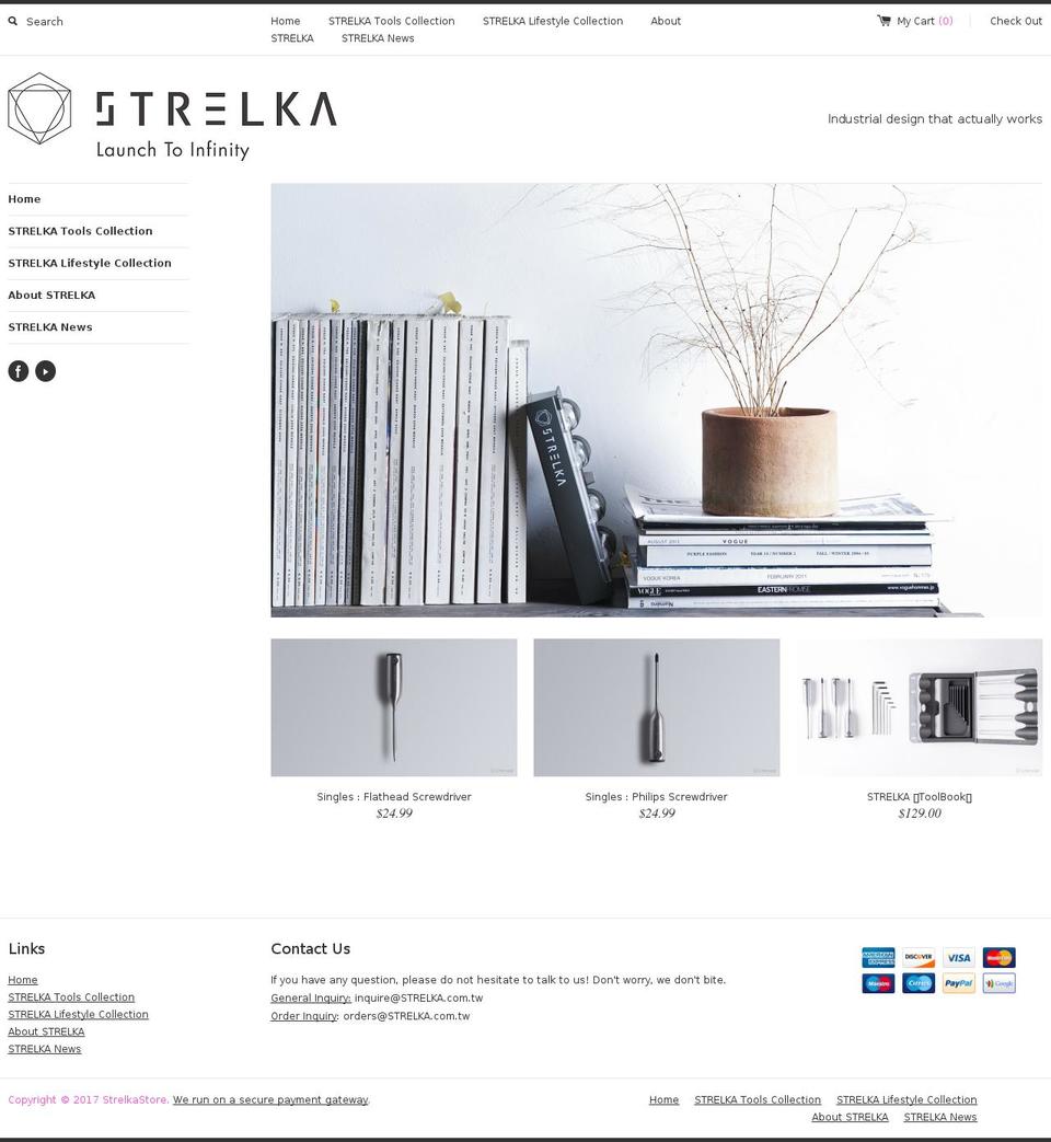 strelkastore.com shopify website screenshot
