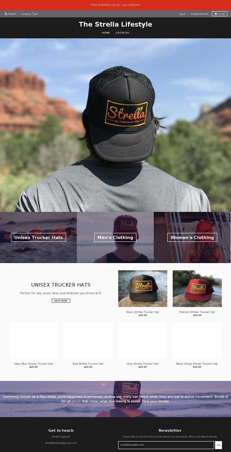 strellalifestyle.com — Shopify storefront screenshot