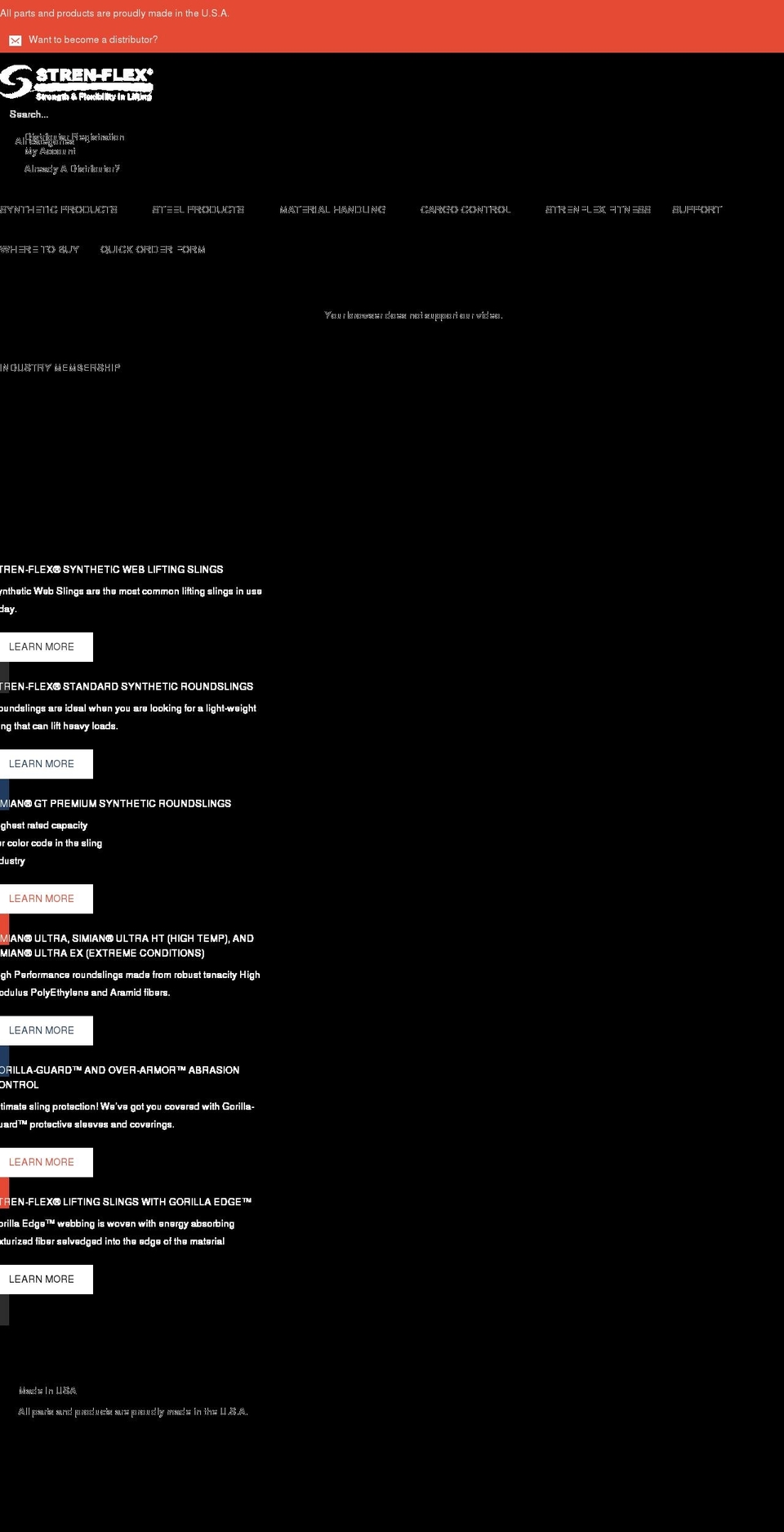 stren-flex.com shopify website screenshot