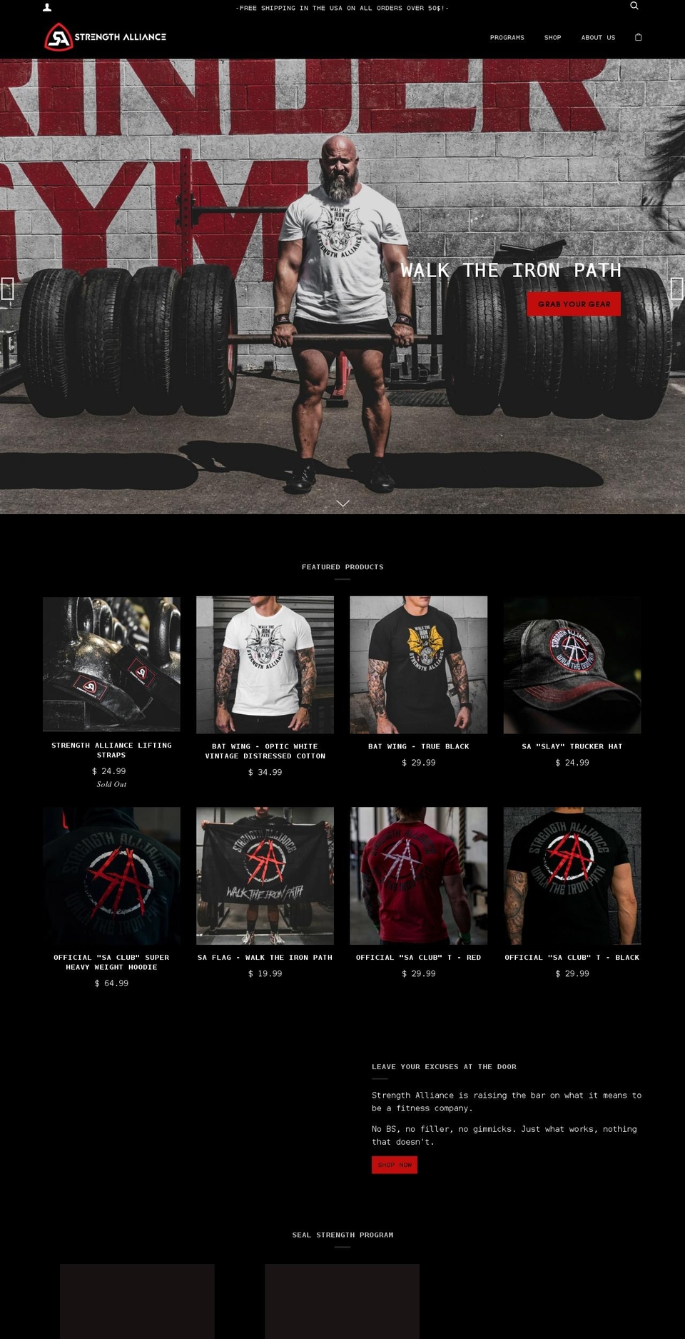 strengthalliance.com shopify website screenshot
