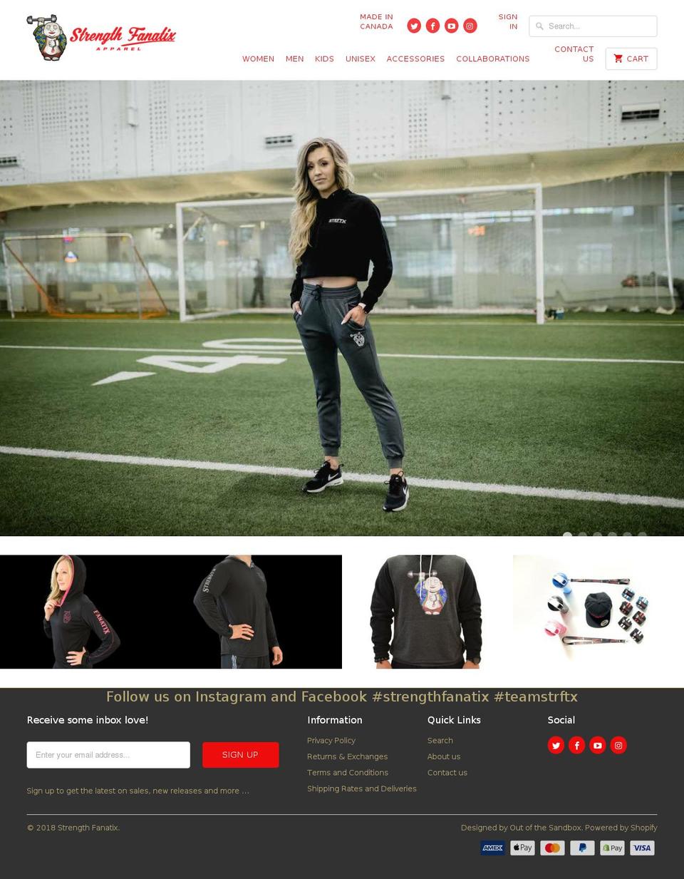 strengthfanatix.com shopify website screenshot