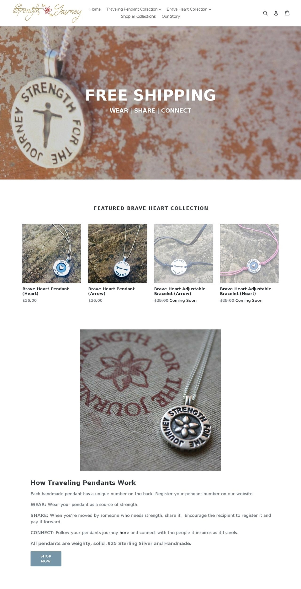 strengthforthejourneycompany.com shopify website screenshot