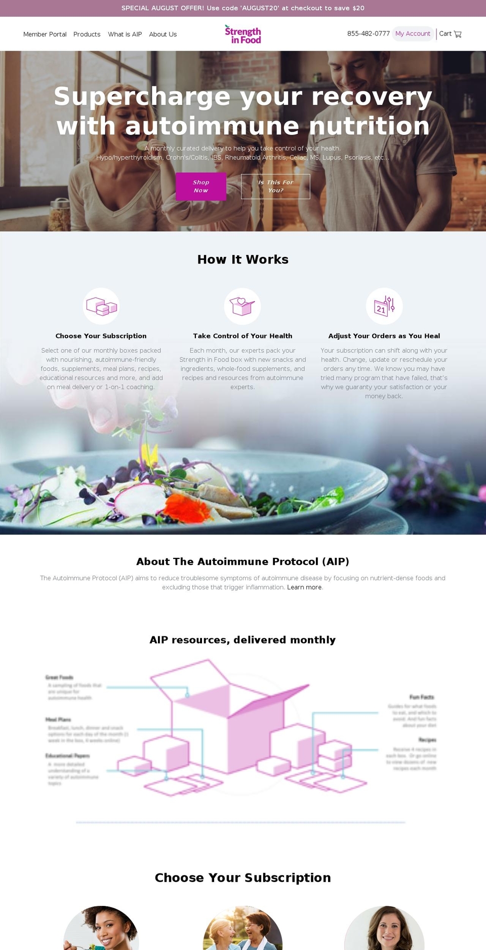 strengthinfood.com shopify website screenshot