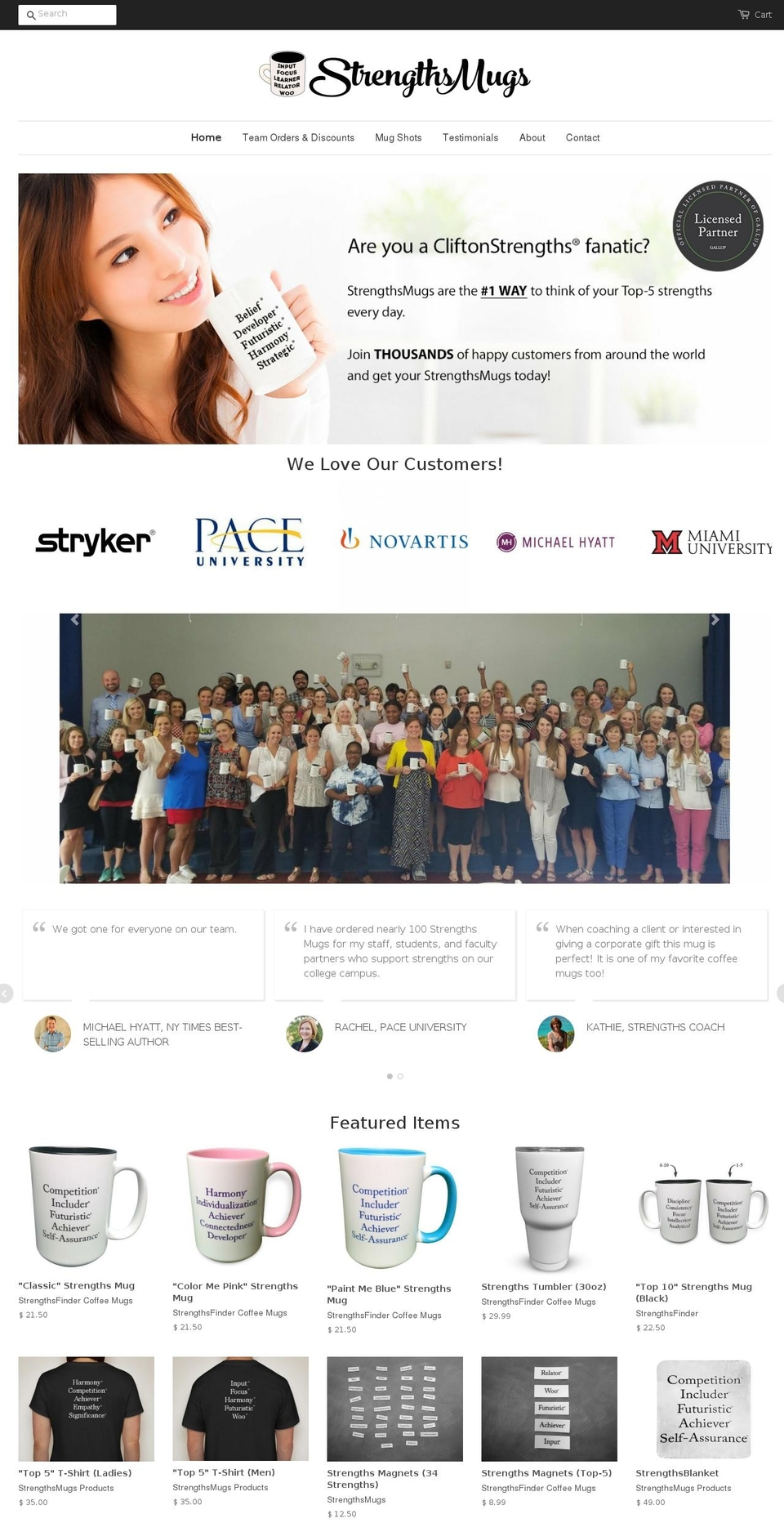 strengthsmugs.com shopify website screenshot