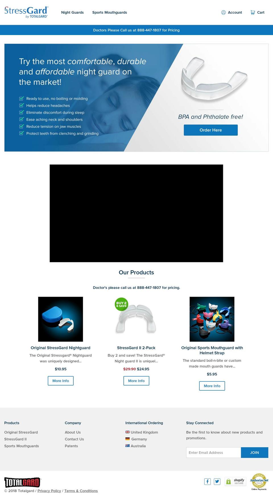 stressgard.com — Shopify storefront screenshot