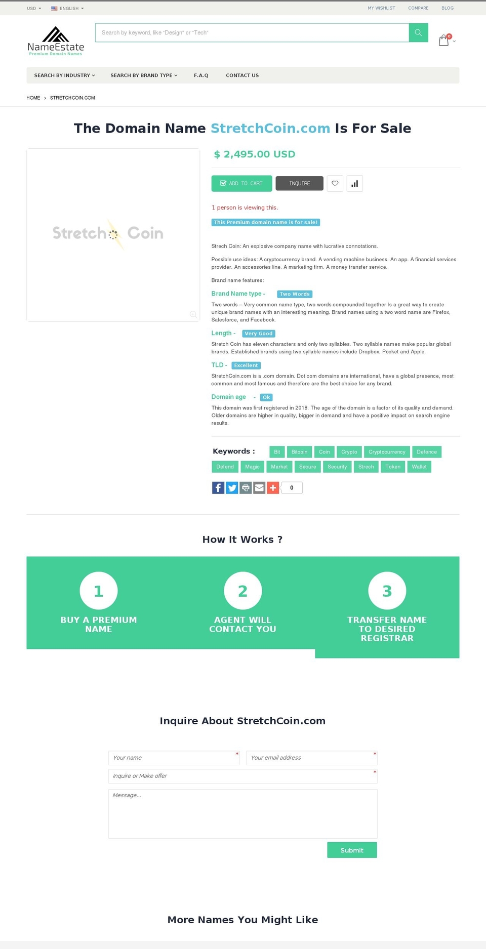 stretchcoin.com shopify website screenshot