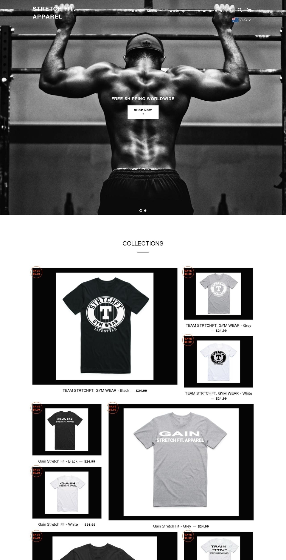 stretchfitapparel.com — Shopify storefront screenshot
