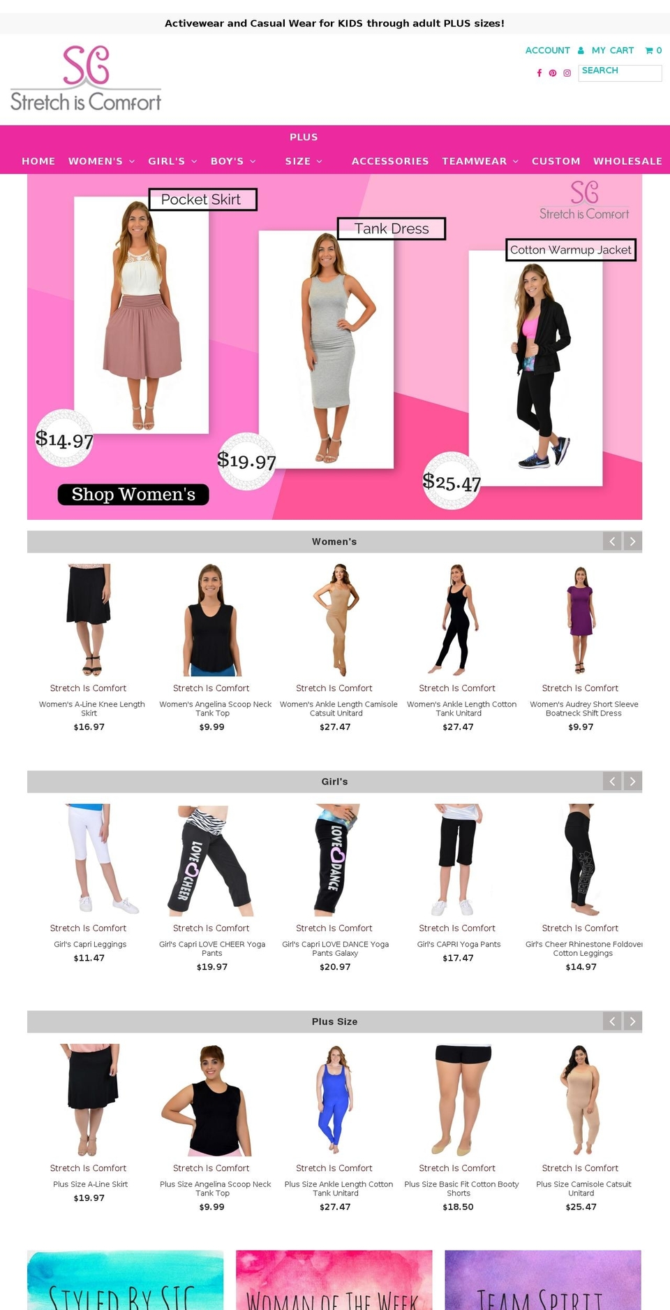 stretchiscomfort.com shopify website screenshot