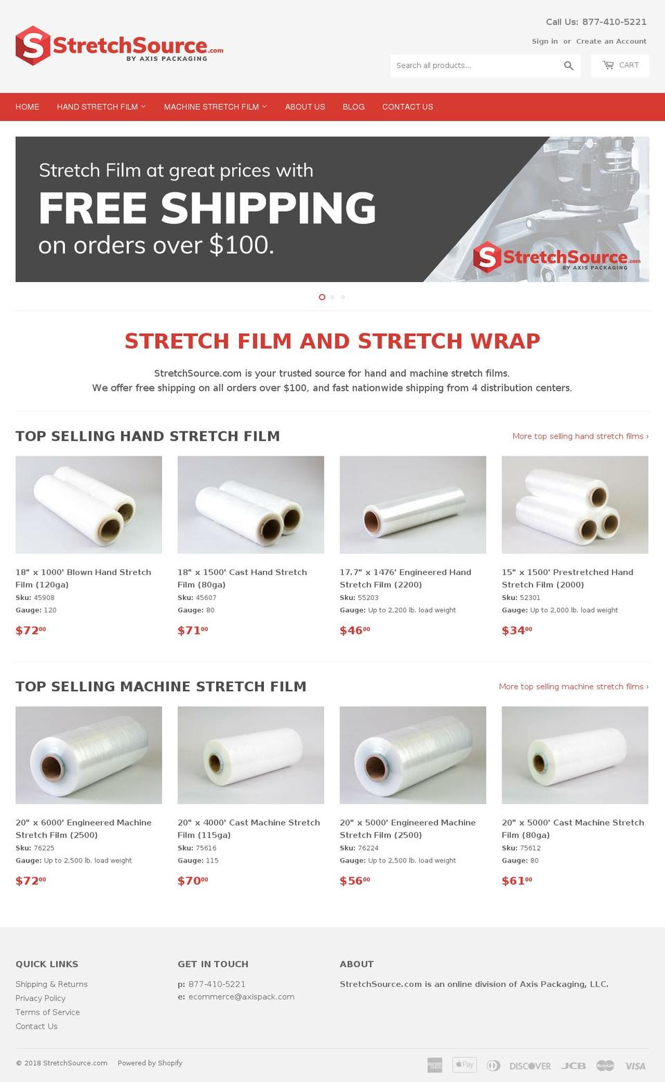 stretchsource.com — Shopify storefront screenshot
