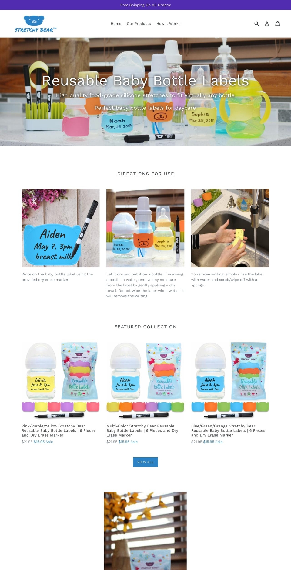 stretchybear.com — Shopify storefront screenshot