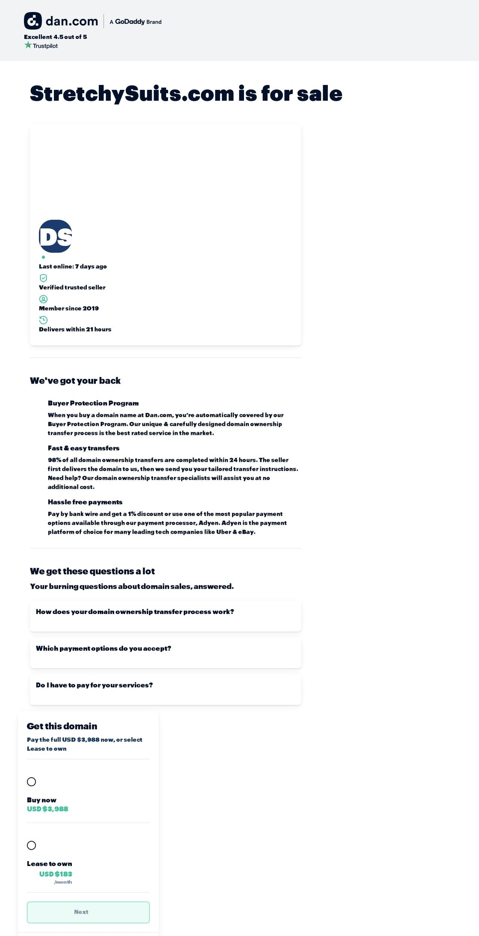 stretchysuits.com — Shopify storefront screenshot