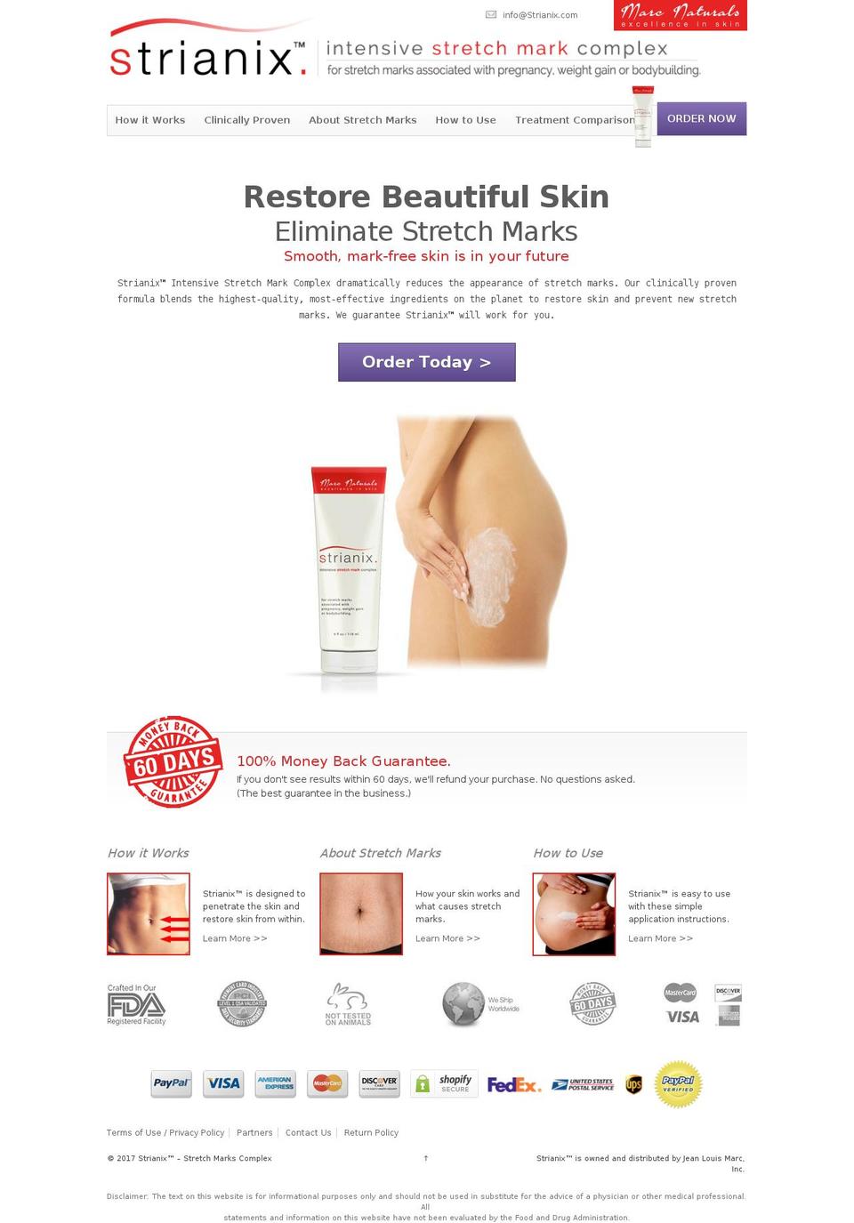 strianix.com shopify website screenshot