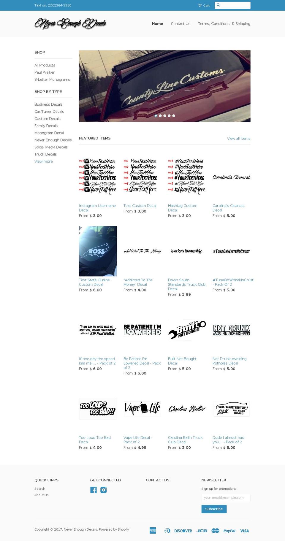stricklandsgraphics.com shopify website screenshot