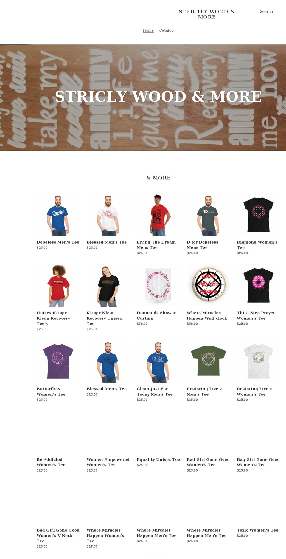 strictly-wood.com shopify website screenshot