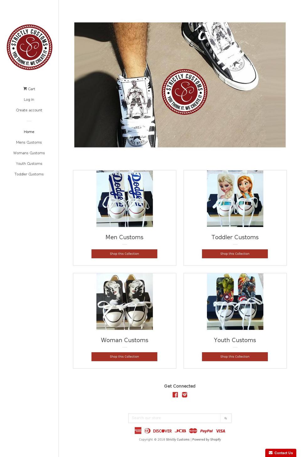 strictlycustoms.com — Shopify storefront screenshot