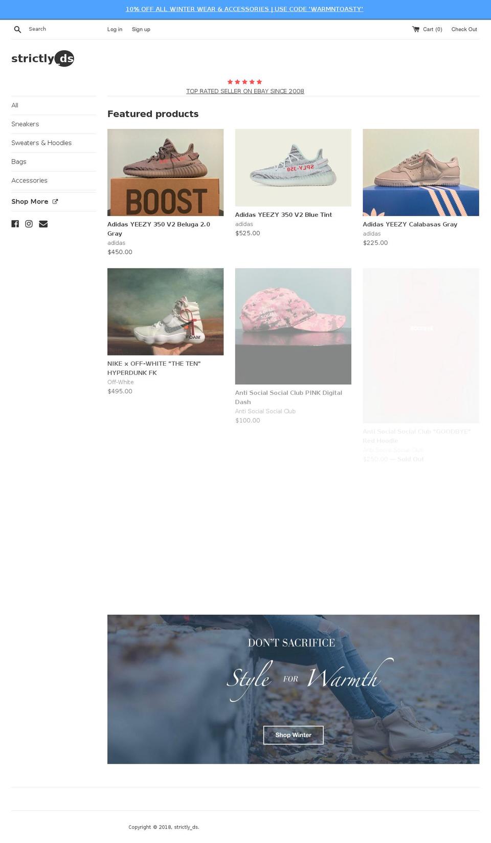 strictlyds.com — Shopify storefront screenshot