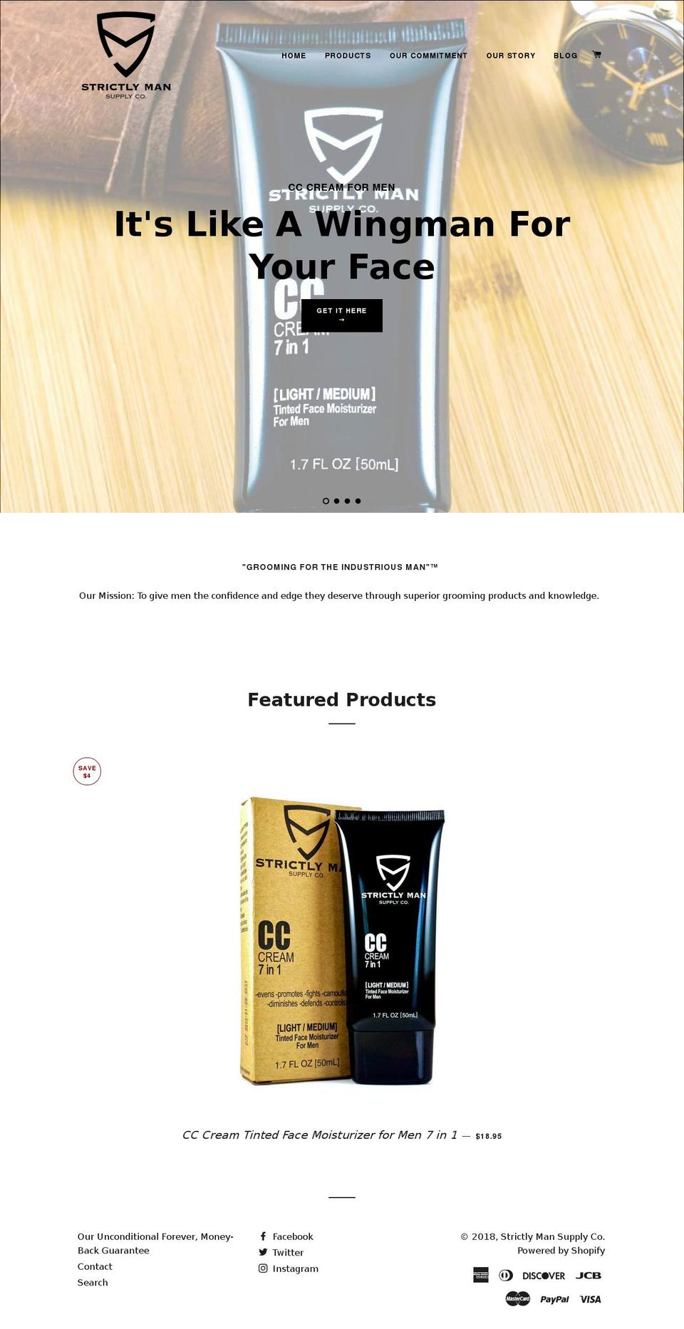 strictlyman.com shopify website screenshot