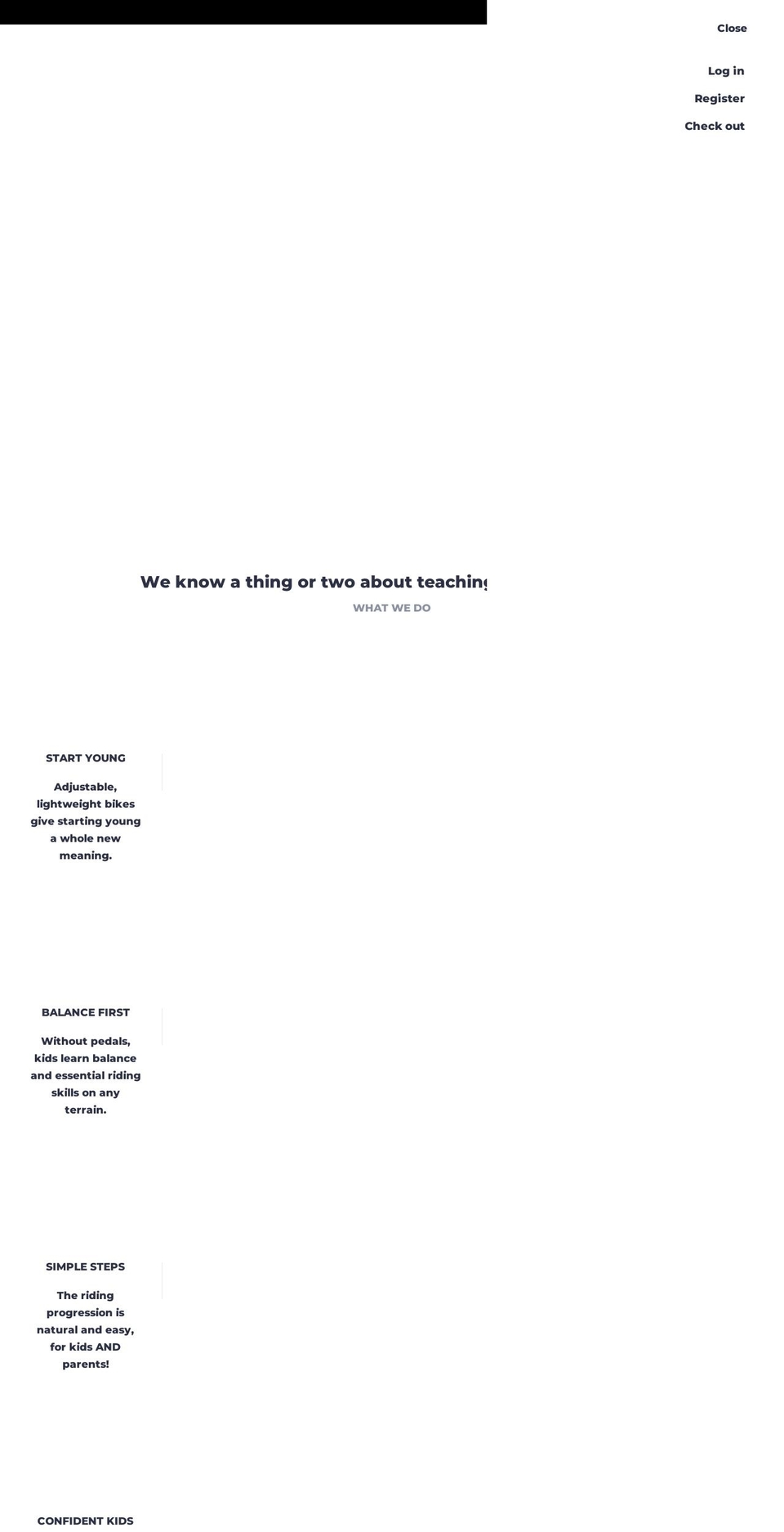 striderbalancebikes.com.au shopify website screenshot