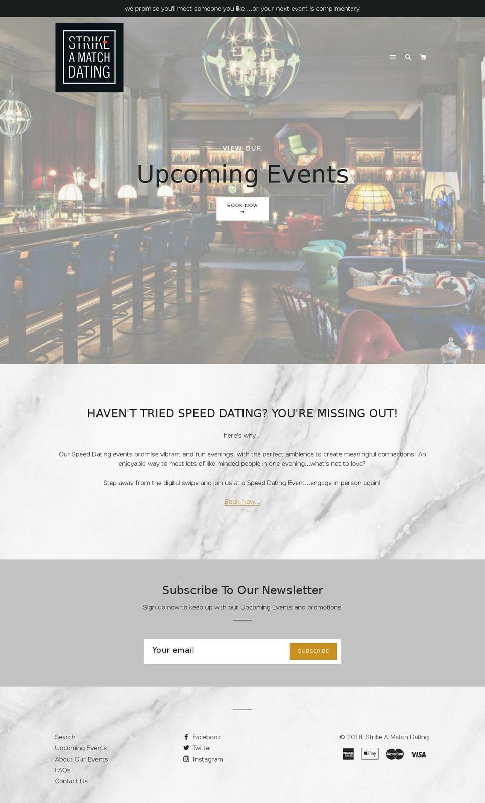 strike-a-match-dating.com — Shopify storefront screenshot