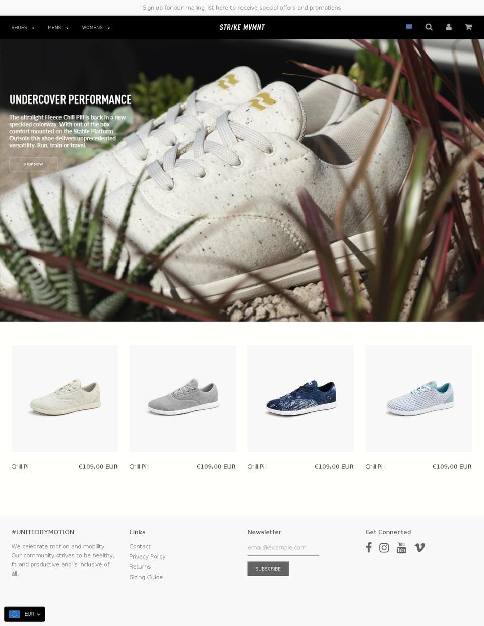 strike-mvmnt.eu shopify website screenshot