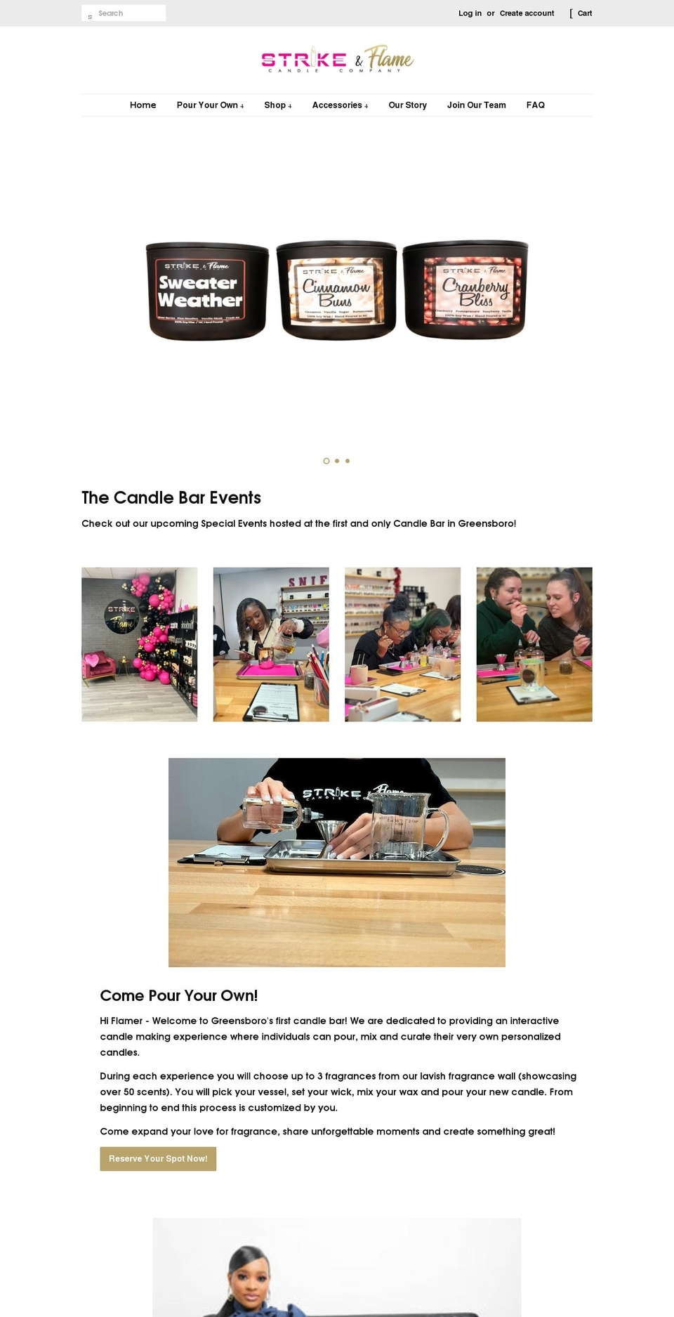 strikeflame.com shopify website screenshot