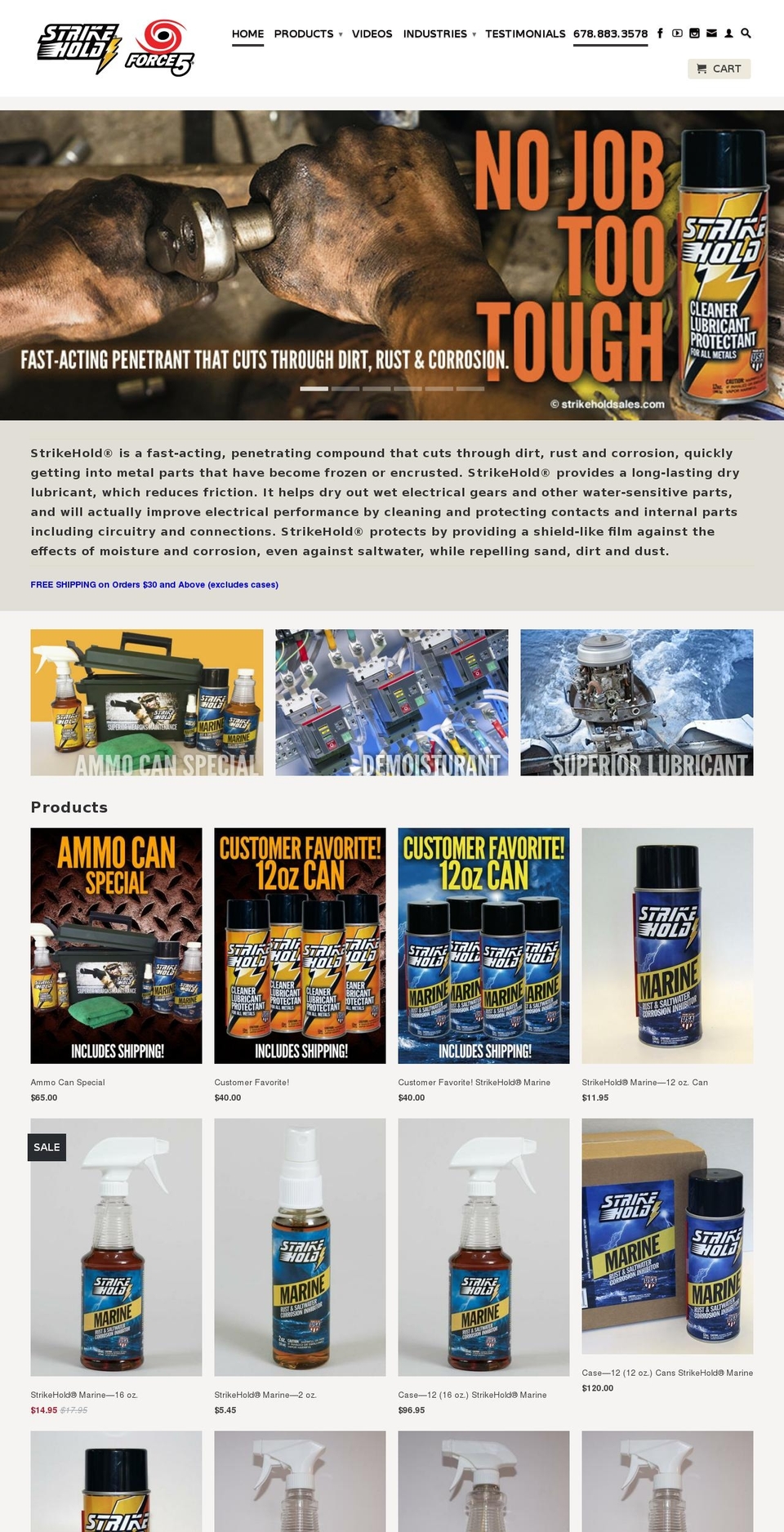 strikeholdsales.com shopify website screenshot