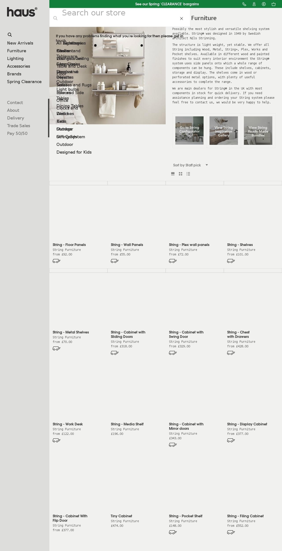 string-shelving.uk shopify website screenshot