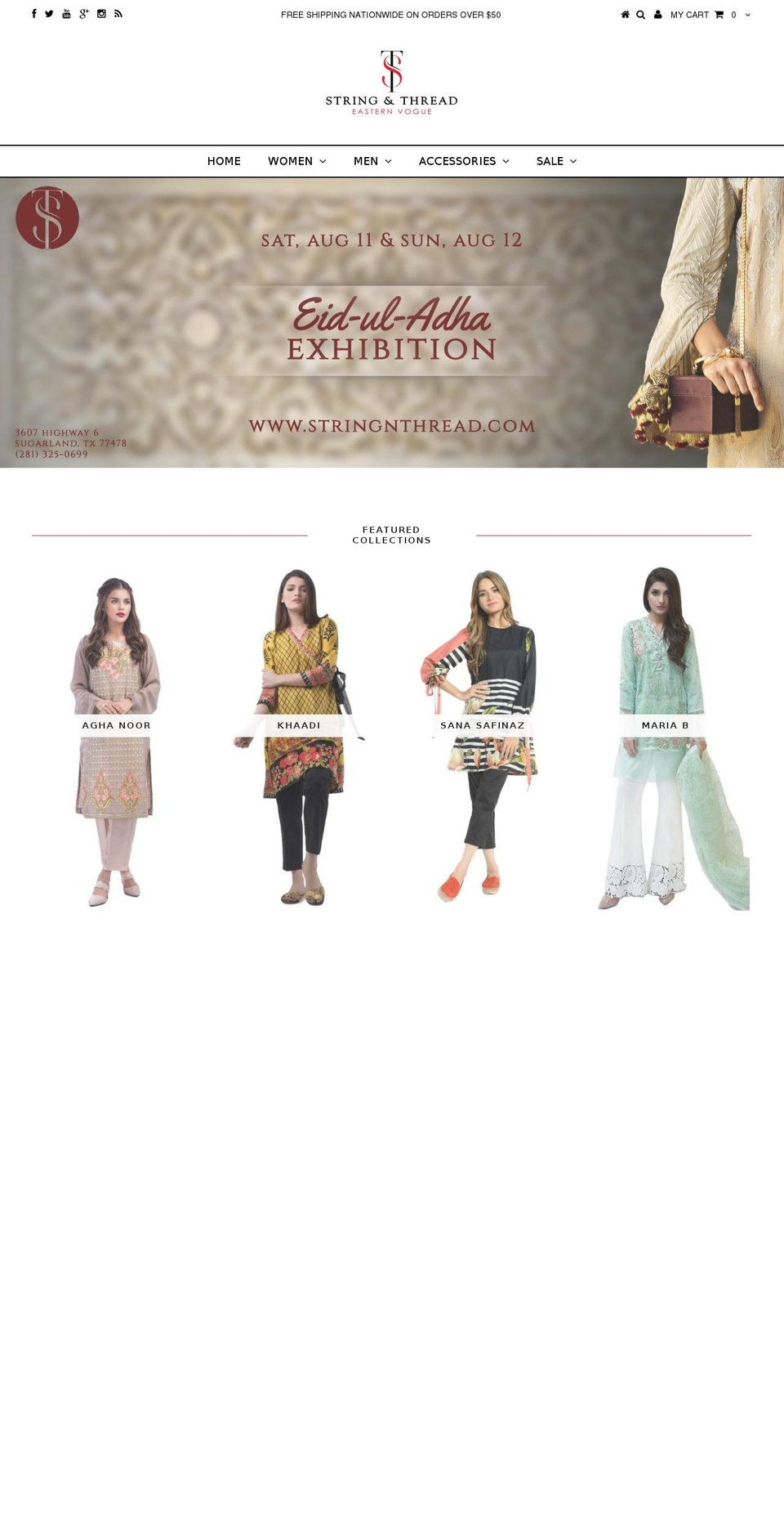stringandthread.com — Shopify storefront screenshot