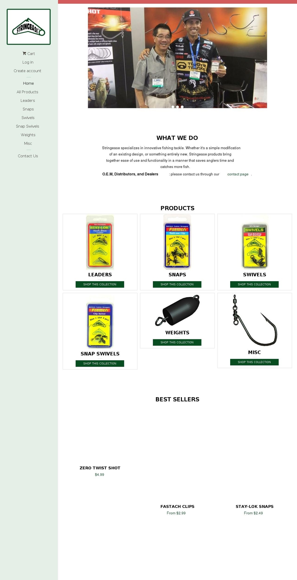 stringease.com shopify website screenshot