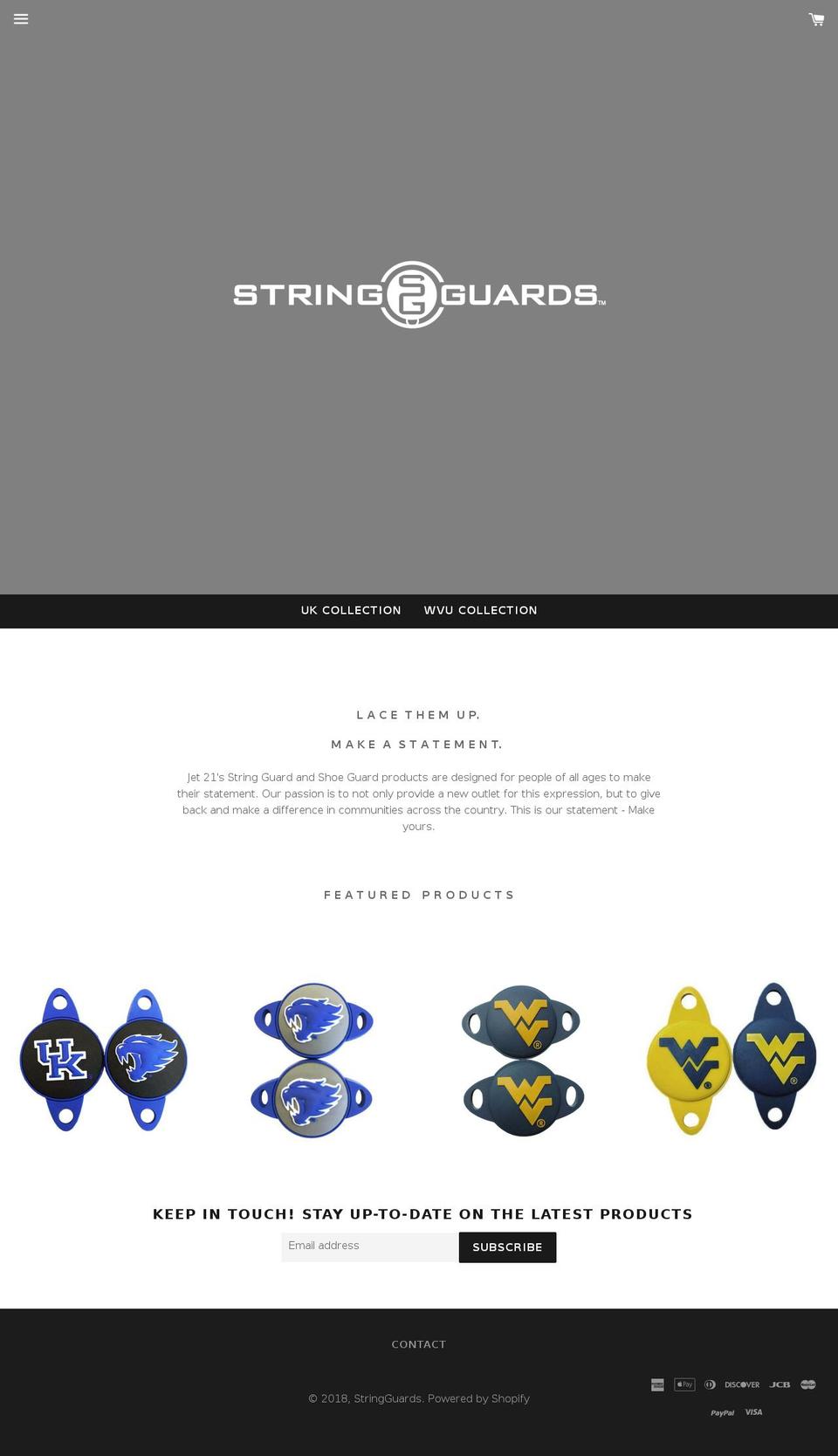 stringguards.com shopify website screenshot