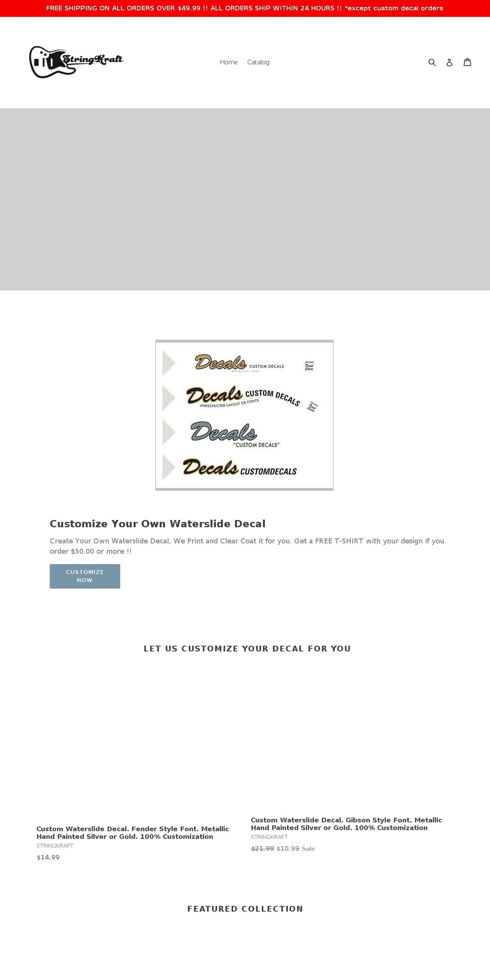 stringkraft.com — Shopify storefront screenshot