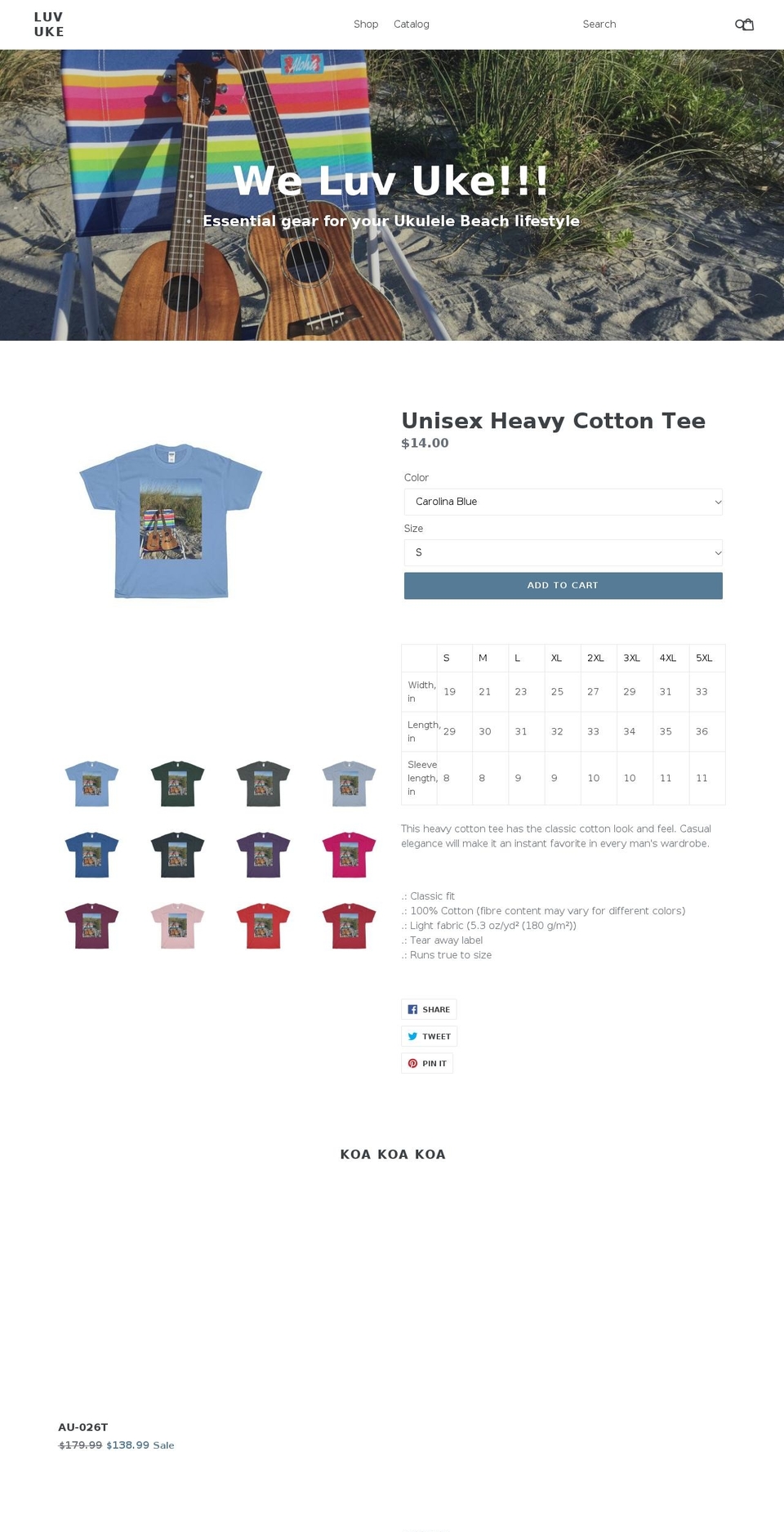 stringraymusic.com — Shopify storefront screenshot