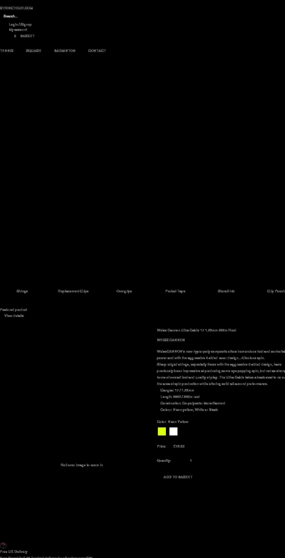 stringtour.com shopify website screenshot