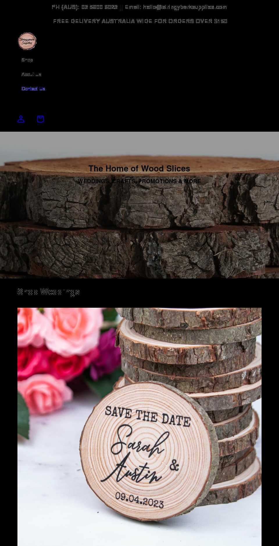 stringybarksupplies.com shopify website screenshot