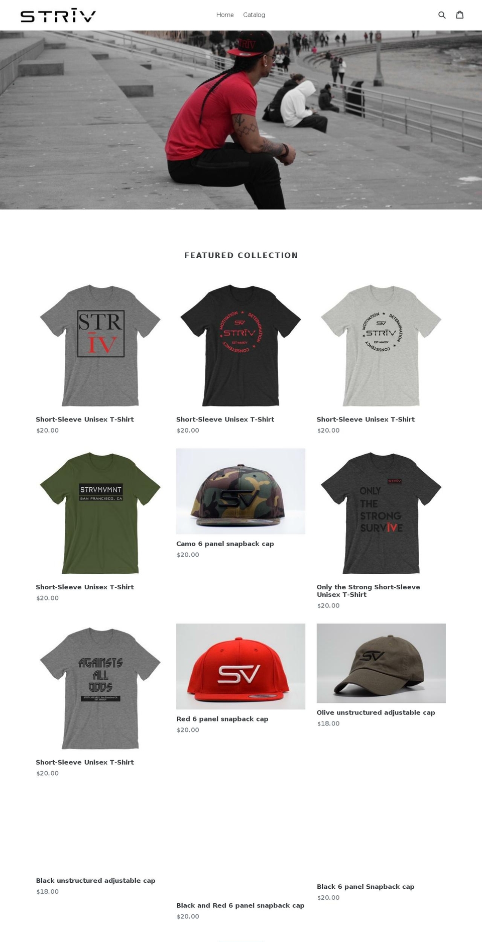 strivapparel.com — Shopify storefront screenshot