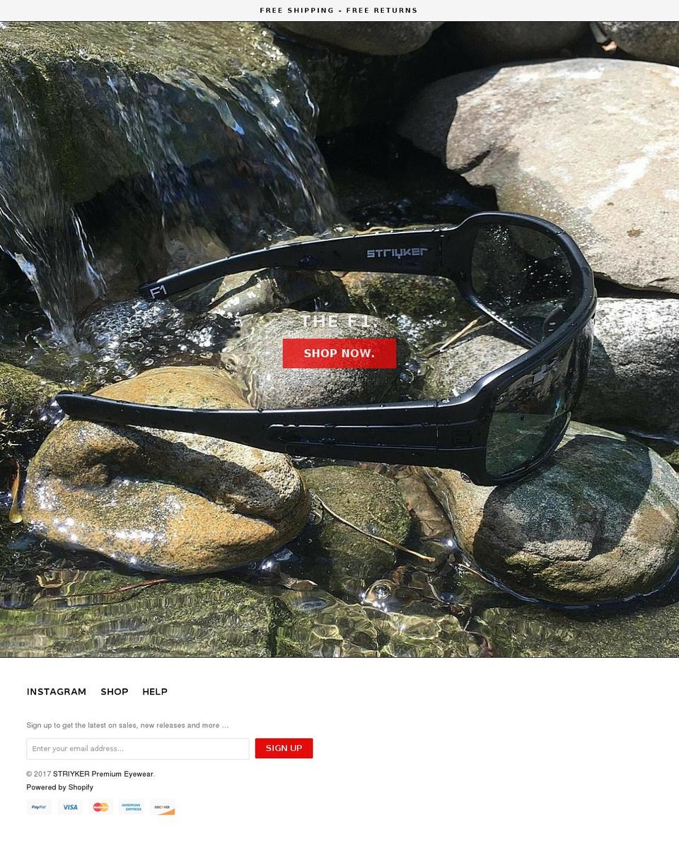 striyker.com shopify website screenshot