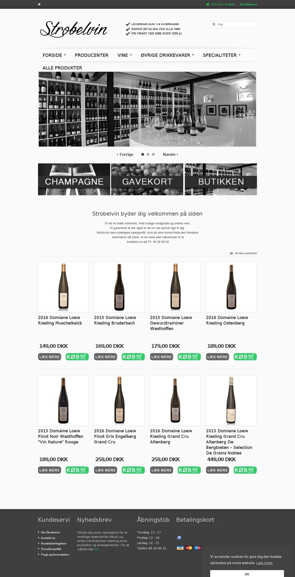 strobelvin.dk shopify website screenshot